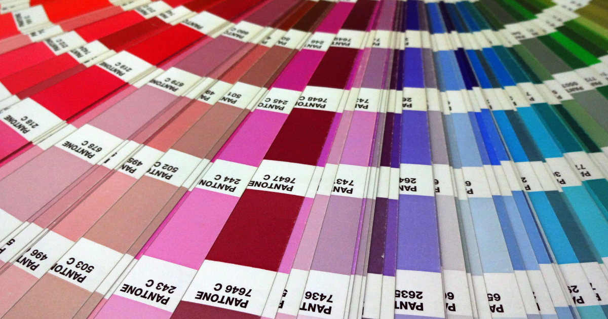 Image containing color samples from the pantone color institute who recently announced the pantone color of the year